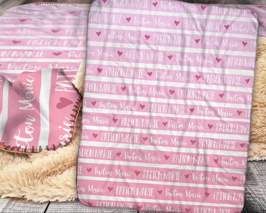 Personalized Name Blanket Sherpa Blanket Name Blanket Etsy