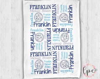 Personalized Baby Name Blanket - Baby Blanket - Name Pattern Blanket - Personalized Baby Blanket - Baby Shower Gift - Throw Blanket