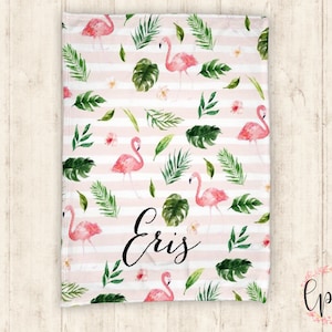 Personalized Baby Blanket - Flamingo Blanket - Throw Blanket - Flamingo - Flamingo Baby Blanket - Baby Blanket - Personalized Blanket -