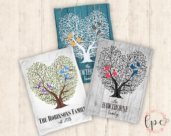 Personalized Family Tree Blanket - Grandma Gift - Personalized Grandmother Gift - Custom Family Tree Print Blanket - Family Gift for Grandma