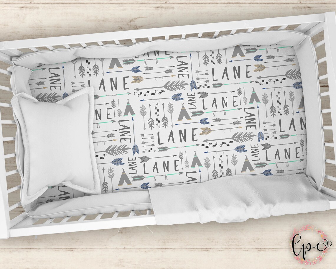 Personalized Crib Sheet Rustic Themed Crib Sheet Etsy