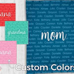 Personalisierte Mom Decke - Muttertag Decke, Familien Decke, Geschenk für Großeltern, personalisierte Großeltern Decke Weihnachten