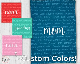 Personalized Mom Blanket - Mother's Day Blanket, Family Name Blanket, Gift for Grandparents, Personalized Grandparents Blanket Christmas