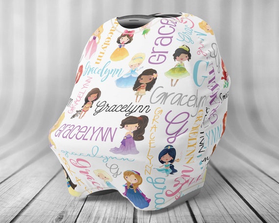 Personalized Princess Car Seat Cover Baby Car Seat Cover