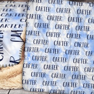 Personalized Name Blanket - Tie Dye - Sherpa Throw Blanket -  Name Blanket - Name Pattern Blanket - Personalized Tie Dye Blanket - Blanket