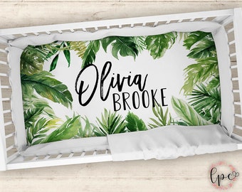 palm leaf crib sheet