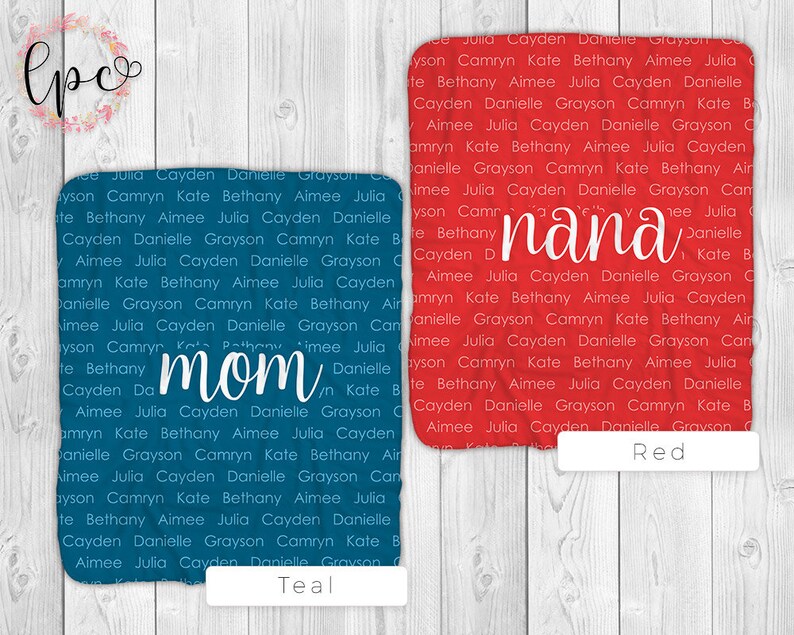 Personalized Family Name Blanket Custom Family Name Blanket Etsy