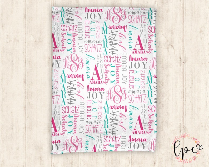 Personalized Baby Name Blanket Baby Blanket Name Pattern Etsy