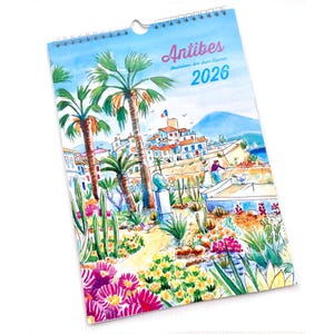 Antibes Kalender 26, A4, Antibes-Liebhaber, Geschenkidee, Urlaub Südfrankreich, Souvenir Frankreich