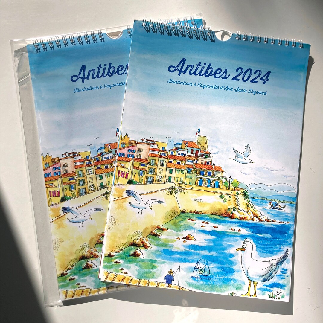 Antibes Mural Calendar 2025 Size A4 1 Etsy