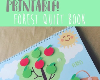 Forest Printable Quiet Book - 18 M - 2 Years old - English version