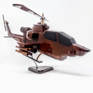 AH1 Cobra Wooden Model Helicopter  -Made Of Mahogany Wood