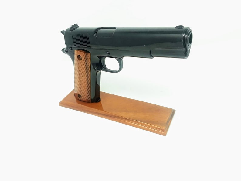 1911 Black Hand Gun Wooden Model Made of Mahogany Wood