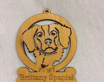Brittany Spaniel Dog Ornament