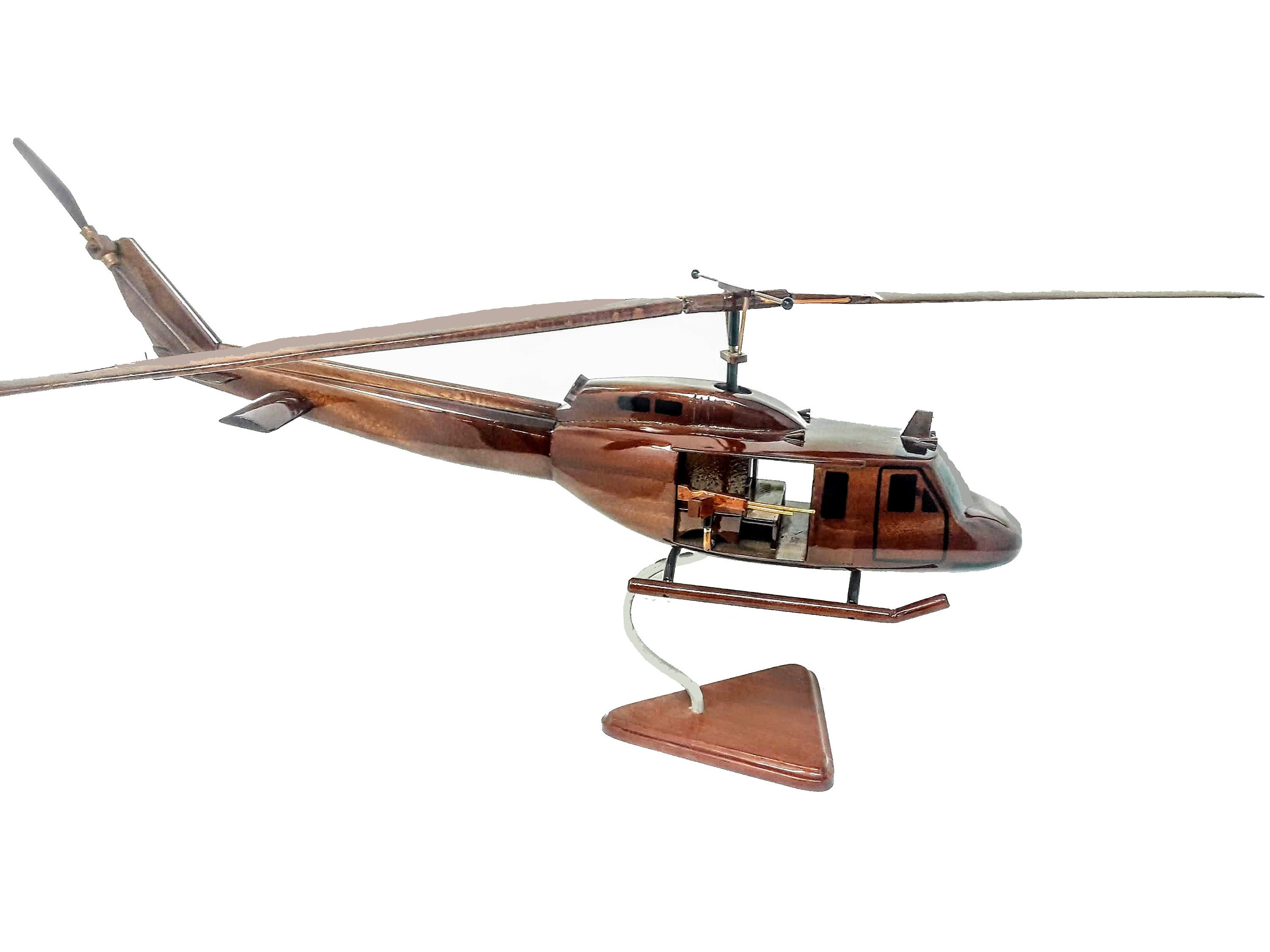 UH1 Huey Wooden Model Helicopter Made Of Mahogany Wood Etsy