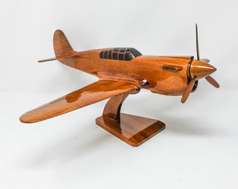 P40 Warhawk Holzmodell - aus Mahagoniholz