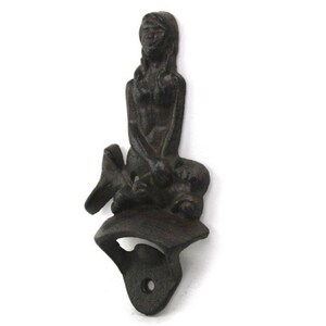Rustic Heavy Duty Cast Iron Nautical Siren Mermaid Beer Bottle Opener – Ebros Gift Rustic Heavy Duty Cast Iron Nautical Siren Mermaid Beer Bottle Opener – Ebros Gift