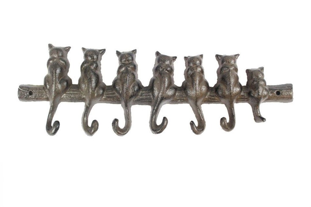 Cast Iron Cat Wall Hooks 13 Etsy