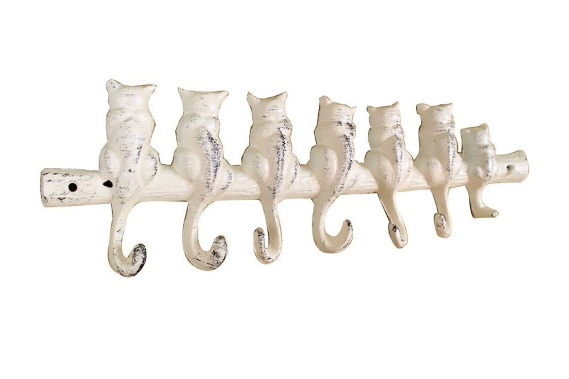 Cast Iron Cat Wall Hooks 13 Etsy