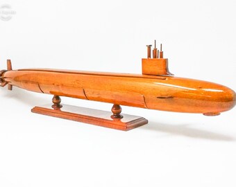 Virginia Class Submarine Wooden Model - Made of Mahogany Wood