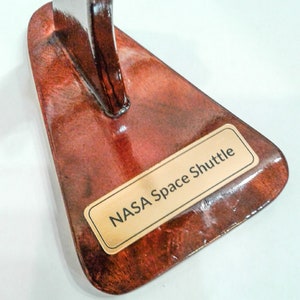 NASA Space Shuttle Wooden Model-Made of Mahogany Wood image 5