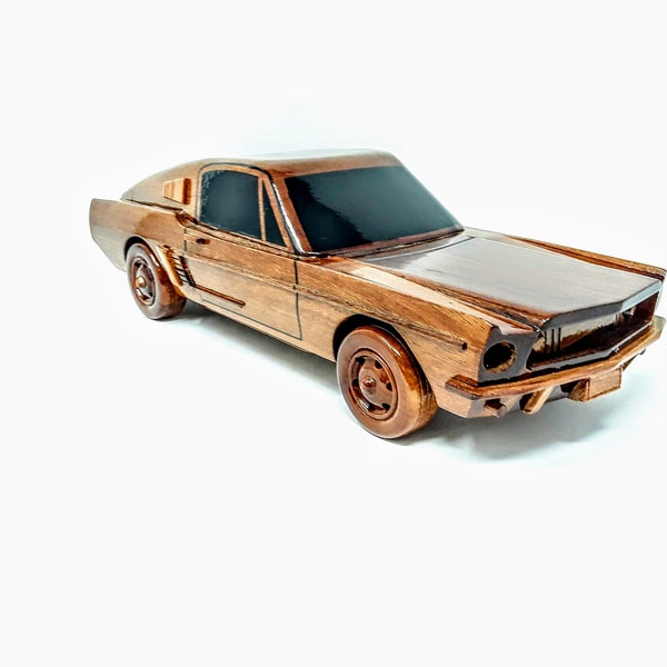 Mustang GT Fastback Wooden Model- Made Of Mahogany Wood