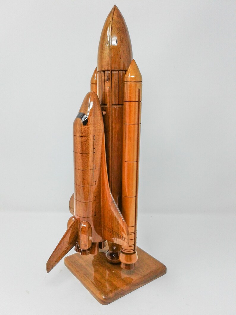 NASA Space Shuttle Wooden Model-Made of Mahogany Wood image 3