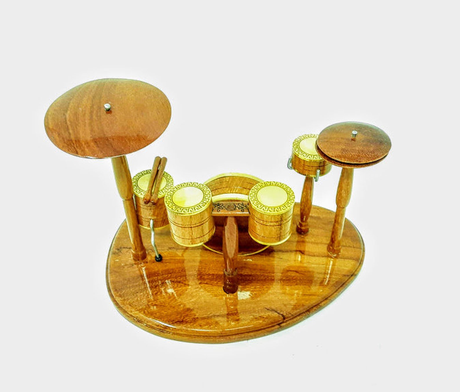 Drum Set Made of Mahogany Wood Etsy