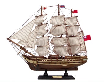 Wooden Master And Commander HMS Surprise Tall Model Ship 14"