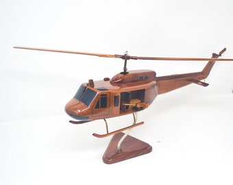 UH1 Huey Wooden Model Helicopter -Made Of Mahogany Wood