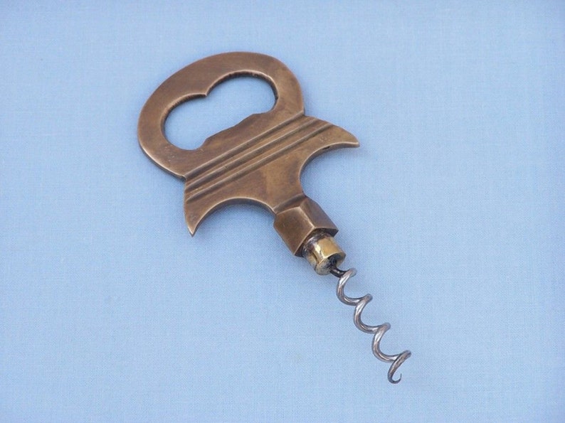 Brass Anchor Cork Screw Bottle Opener 6 Etsy