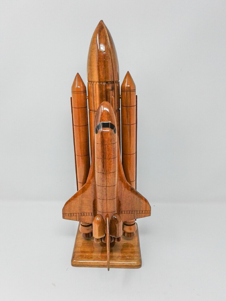 NASA Space Shuttle Wooden Model-Made of Mahogany Wood image 1