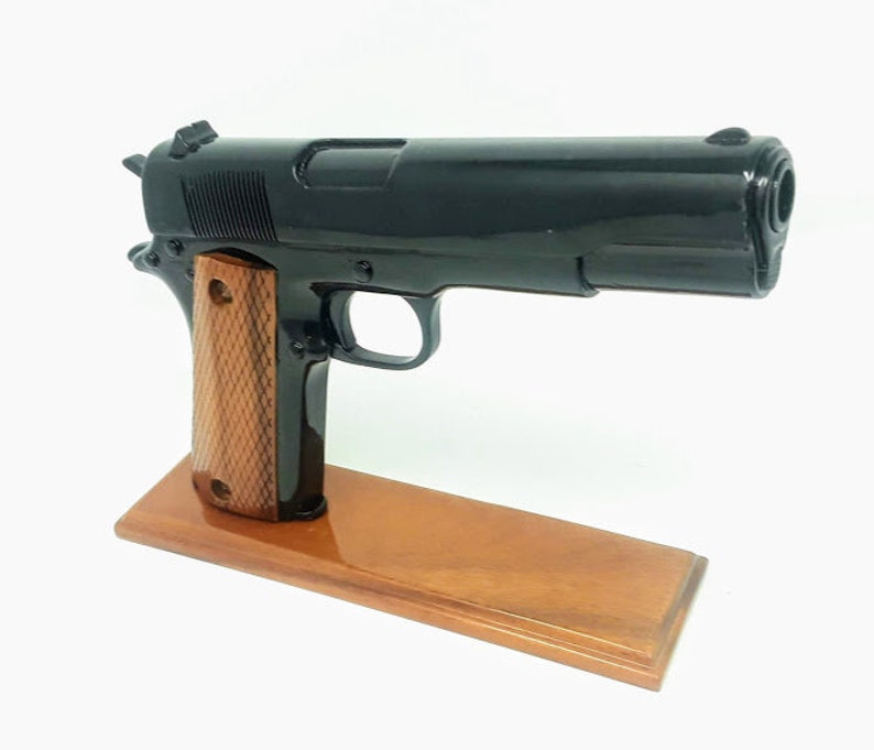 1911 Black Hand Gun Wooden Model Made of Mahogany Wood