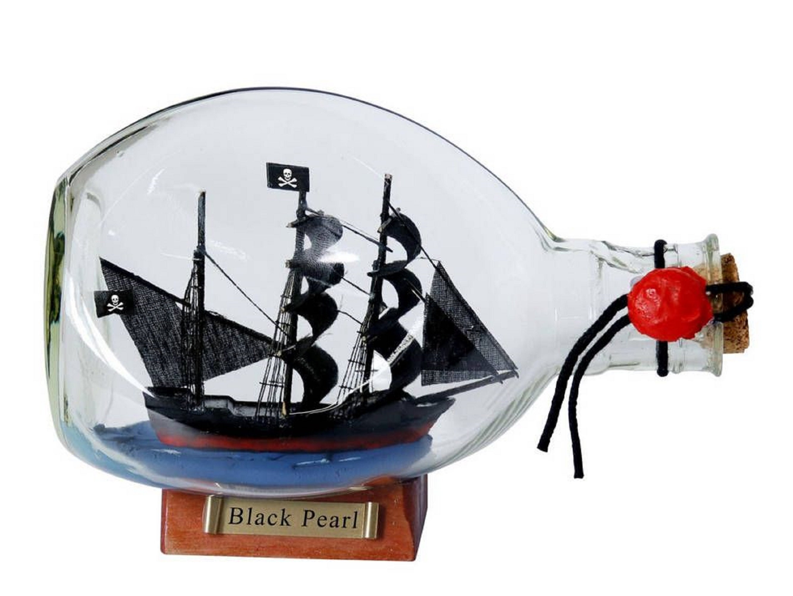 Black Pearl Pirate Ship in a Glass Bottle 7 Etsy