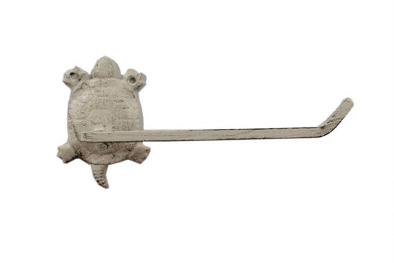 Whitewashed Cast Iron Turtle Toilet Paper Holder 10 - Etsy