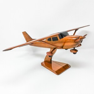 Cessna 172 Airplane Wooden Model - Made of Mahogany Wood