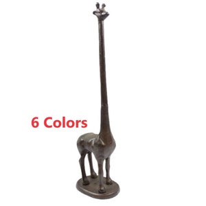 Cast Iron Giraffe Paper Towel Holder 19"