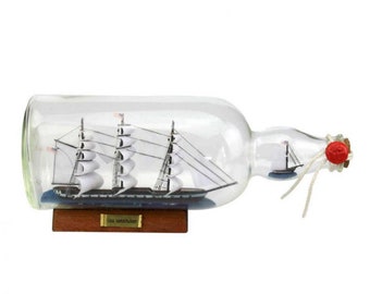 USS Verfassung ModellSchiff in einer Glasflasche 11"