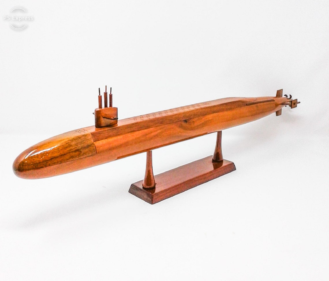 Ohio Class Submarine Wooden Model Made of Mahogany Wood Etsy