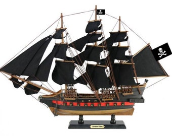 Wooden Captain Kidd's Adventure Galley Black Sails Limited Model Pirate Ship 26"