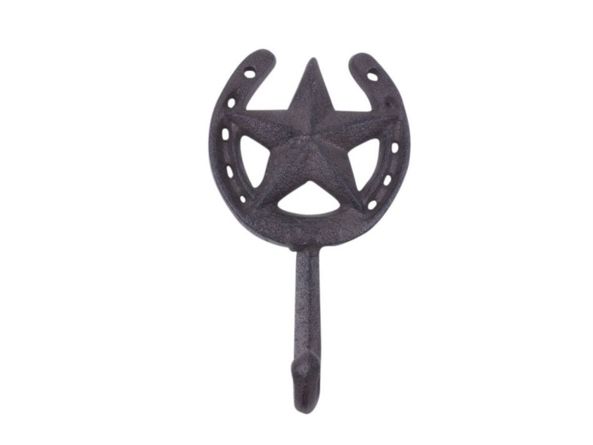Cast Iron Barn Star and Horseshoe Metal Wall Hook 7