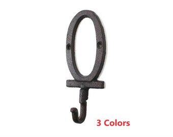 Cast Iron Number 0 Wall Hook 6"