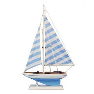 Wooden Anchors Aweigh Model Sailboat 17"
