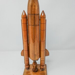 NASA Space Shuttle Wooden Model-Made of Mahogany Wood image 4