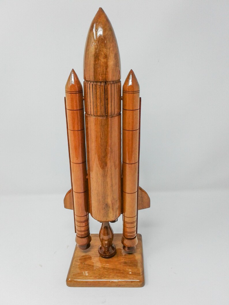 NASA Space Shuttle Wooden Model-Made of Mahogany Wood image 4