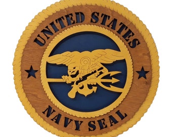 Navy Seal Wall Plaque Wooden Model