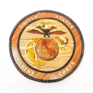 U.S. Marine Corps - Mahogany Wooden Wall Plaque