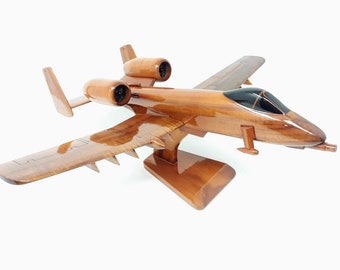 A10 Warthog Wooden Model - Made of Mahogany Wood