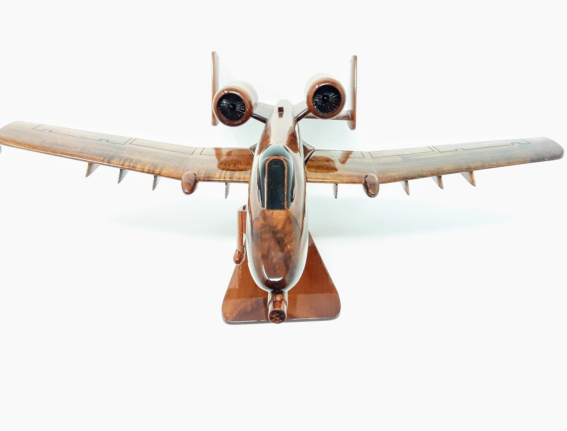 A-10 Warthog Wooden Model Made of Mahogany Wood | Etsy