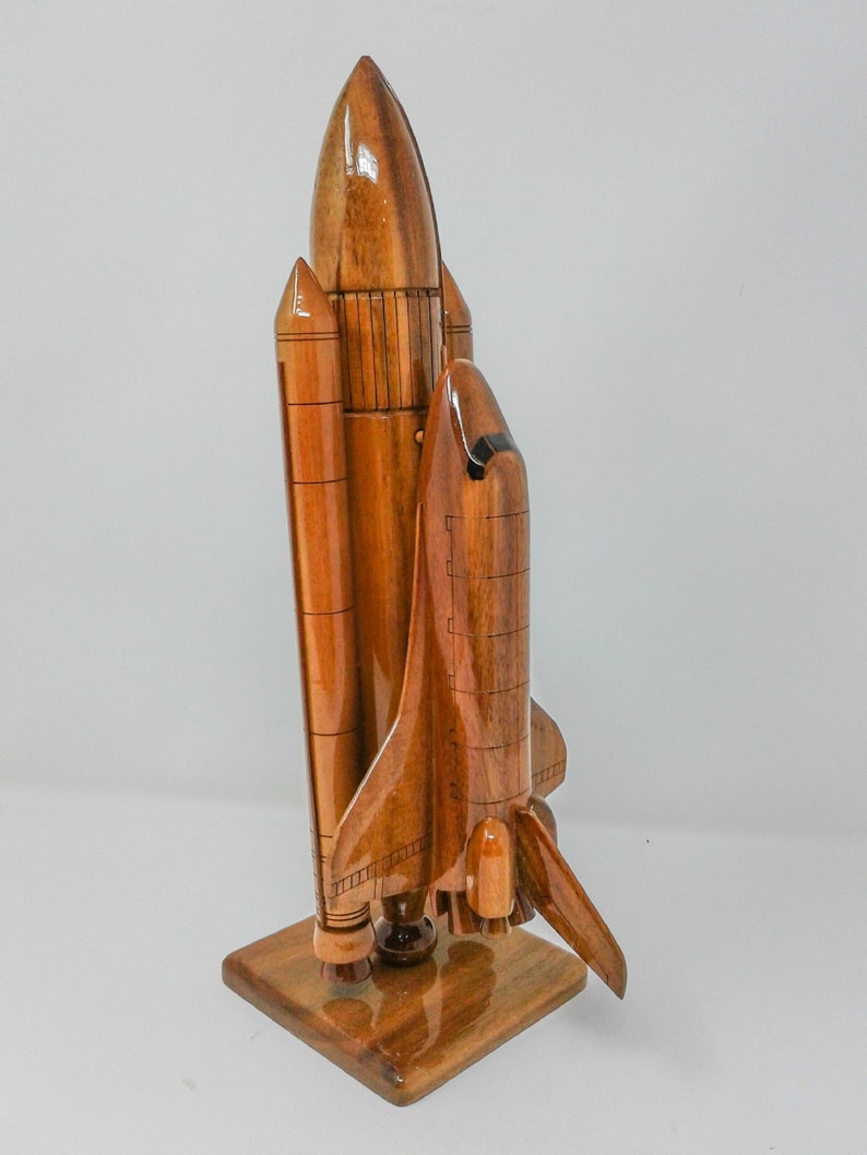 NASA Space Shuttle Wooden Model-Made of Mahogany Wood image 2